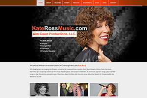 Webphotographix Design - Jazz Music Singer, Kate Ross's Website