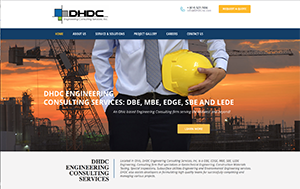 Webphotographix Homepage Design Layout -  DHDC Engineering Consulting Services Website 